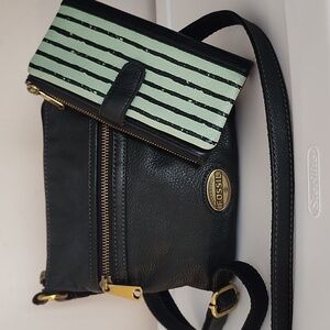 Fossil Explorer Leather Crossbody w/Free Fossil Wallet